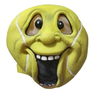 Smiley Tennis Ball Rubber Latex Face Mask Halloween Costume Cosplay